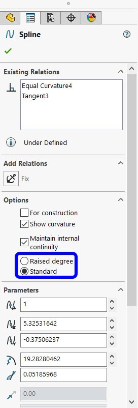 فعال نمودن ابزار Raised degree 